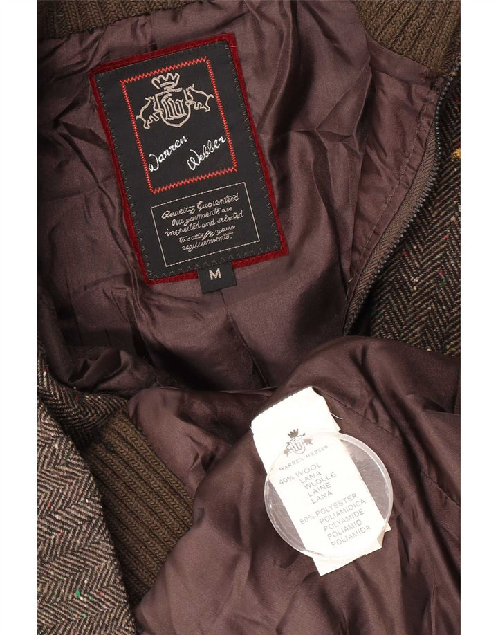 Warren Webber Herren-Blazer mit grafischem 2-Knopf-Design, UK 38, mittelgrau meliert
