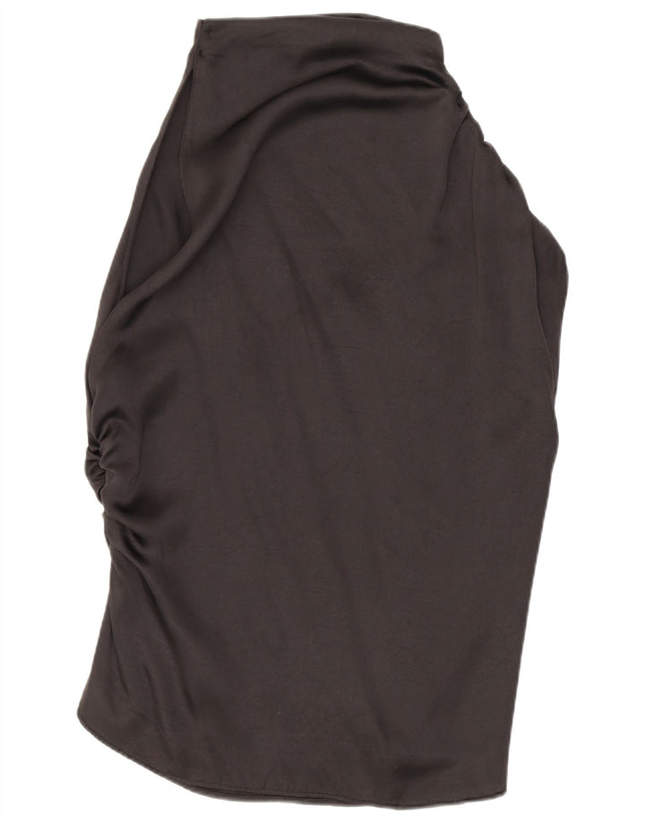 Zara Damen Bluse Top UK 20 2XL Schwarz