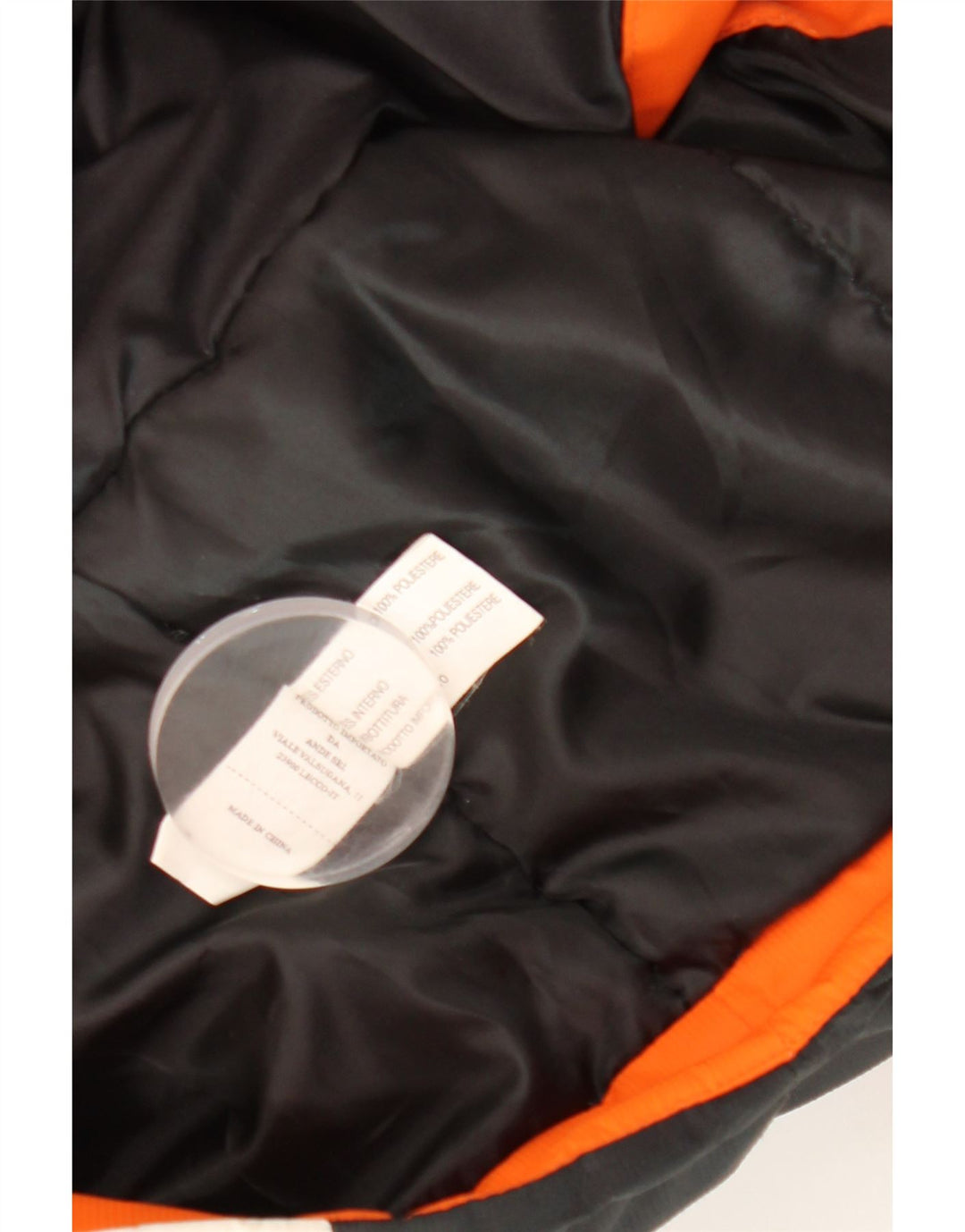 MC Kee's Jungen-Windbreakerjacke mit Kapuze, 11–12 Jahre, orangefarbenes Farbblockdesign