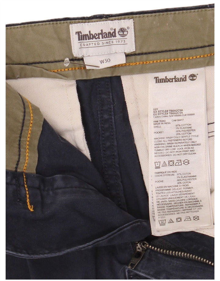Timberland Herren Cargo-Shorts W30 Medium Navy Blue Cotton