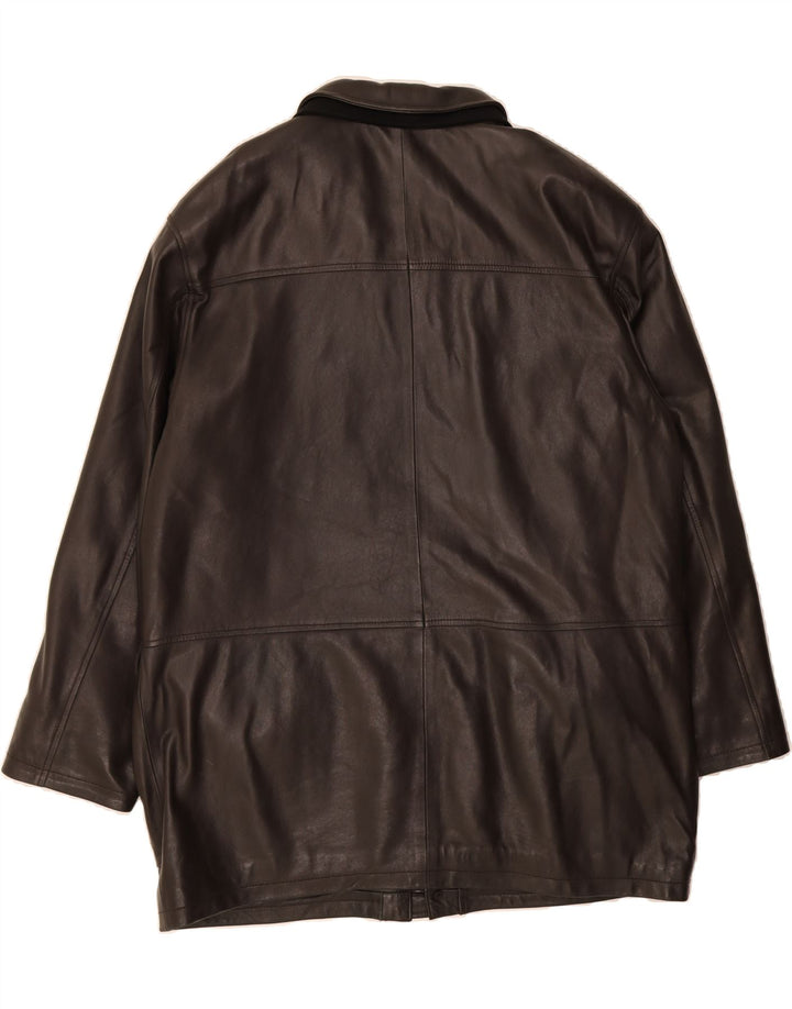 VINTAGE Mens Leather Coat UK 42 XL Brown Leather Vintage Vintage and Second-Hand Vintage from Messina Hembry 