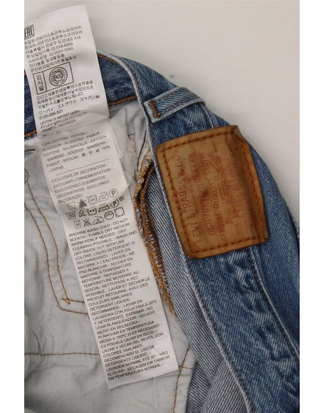 Levi's Herren 501 Straight Jeans W29 L26 Blaue Baumwolle