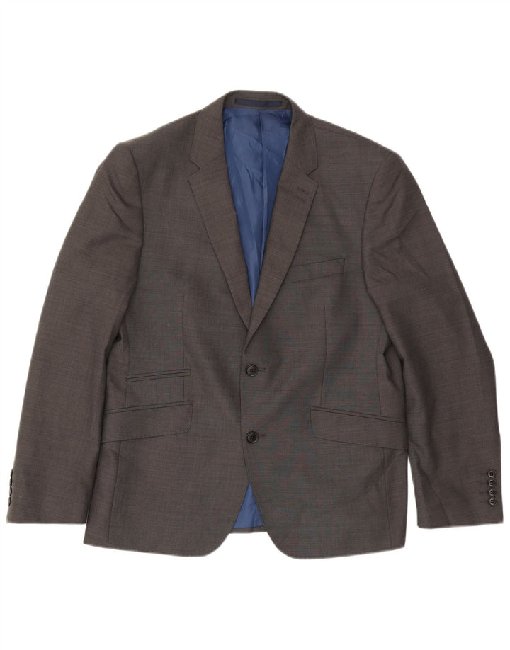 Marks & Spencer Herren-Blazer mit 2 Knöpfen, UK 40, mittelgraue Wolle