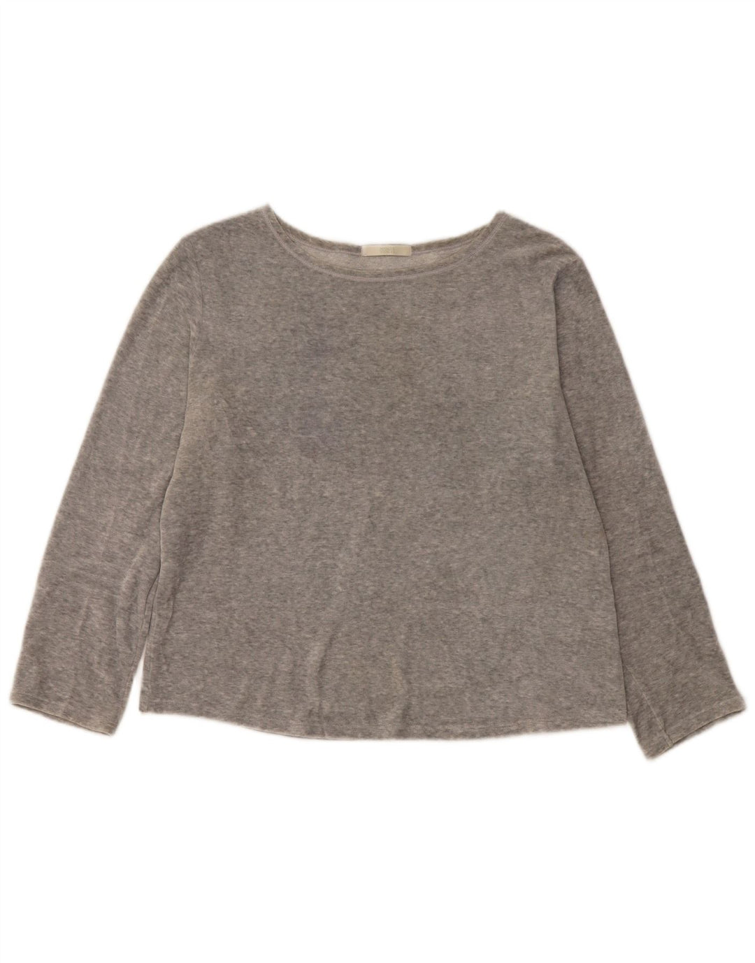 Marks & Spencer Damen Top Langarm UK 14 Large Grau Polyester