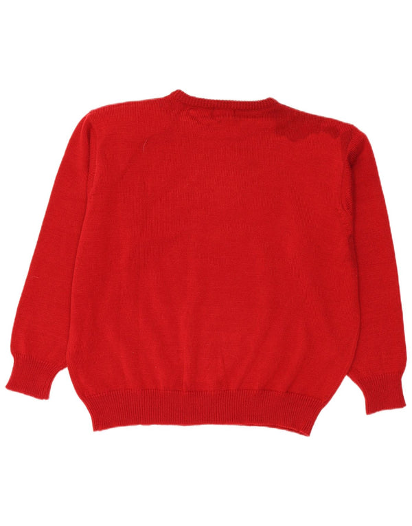 Julietta Damen-Pullover mit Rundhalsausschnitt, UK 24 4XL, rotes Blumenmuster, Polyacryl