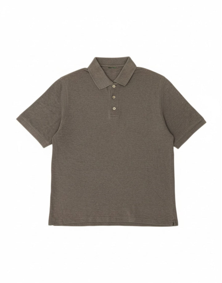INVICTA Mens Polo Shirt Medium Grey Cotton