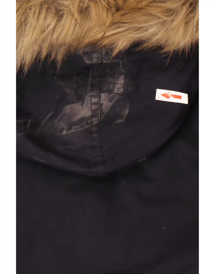 Superdry Herren-Parka mit Kapuze, UK 44 2XL, Marineblau, Polyester