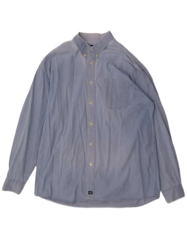 Dockers Herrenhemd XL, blaue Baumwolle