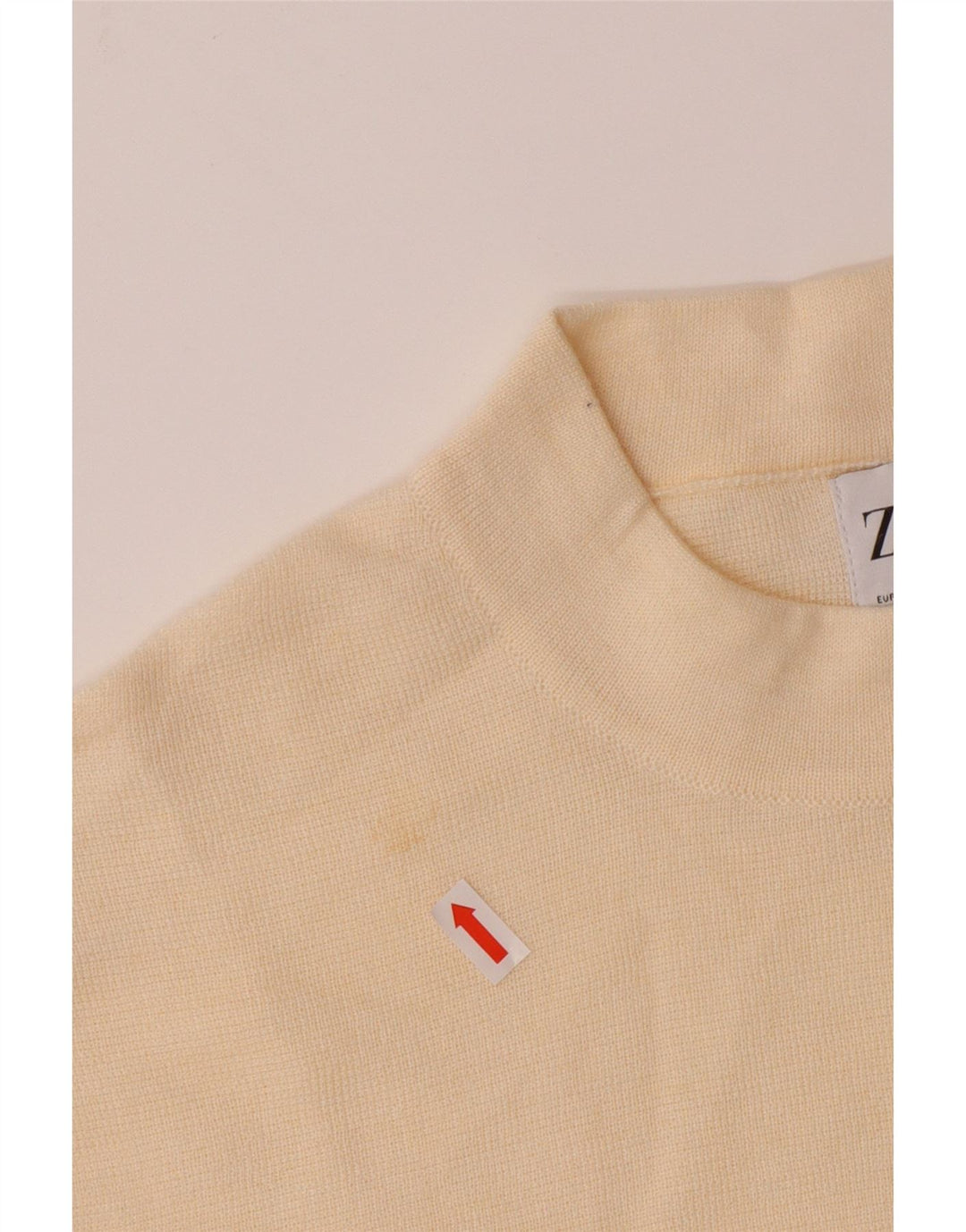 ZARA Womens Turtle Neck Jumper Sweater UK 16 Large Off White Vintage Zara and Second-Hand Zara from Messina Hembry 
