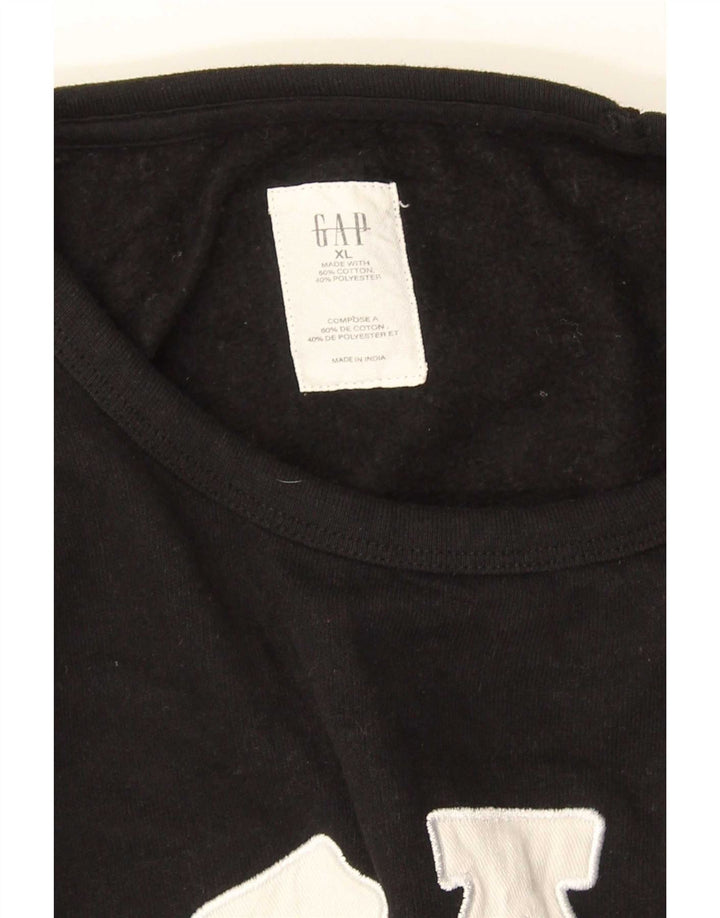Gap Herren Grafik-Sweatshirt-Pullover XL aus schwarzer Baumwolle