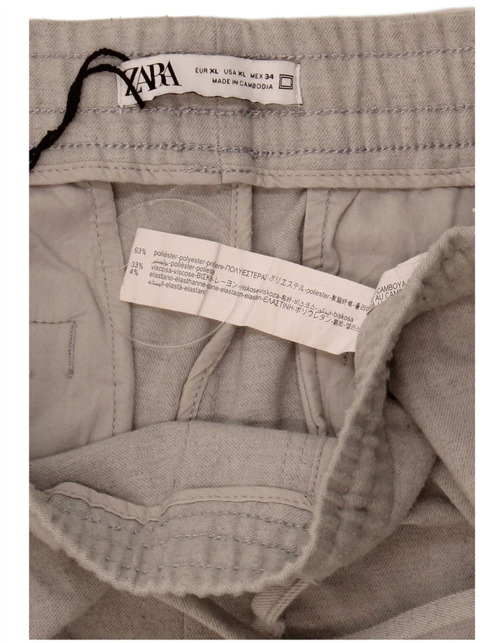 ZARA Herren-Trainingshose, XL, grau, Polyester
