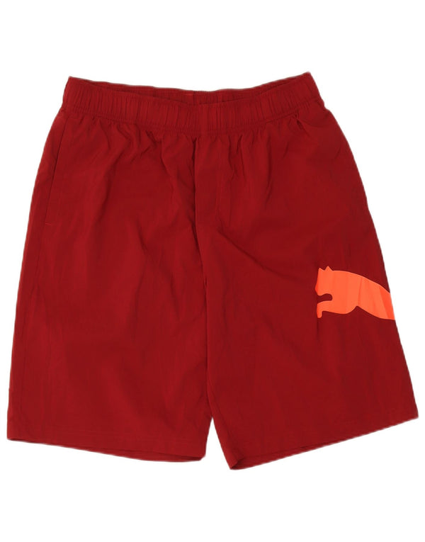 Puma Herren Graphic Sport Shorts Großes Burgunderrotes Polyester