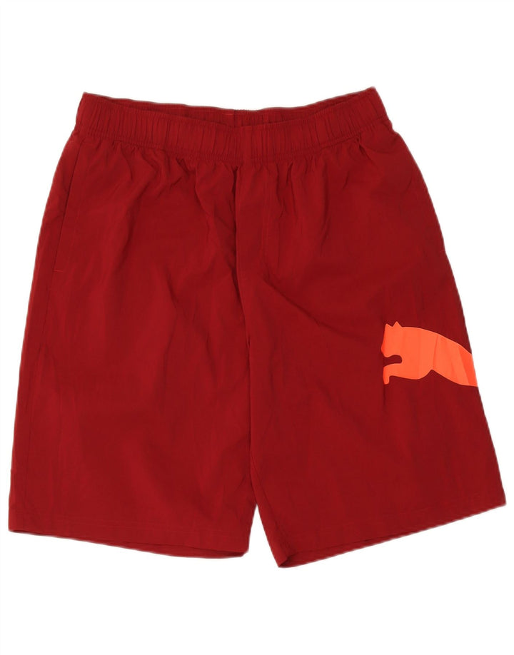 Puma Herren Graphic Sport Shorts Großes Burgunderrotes Polyester