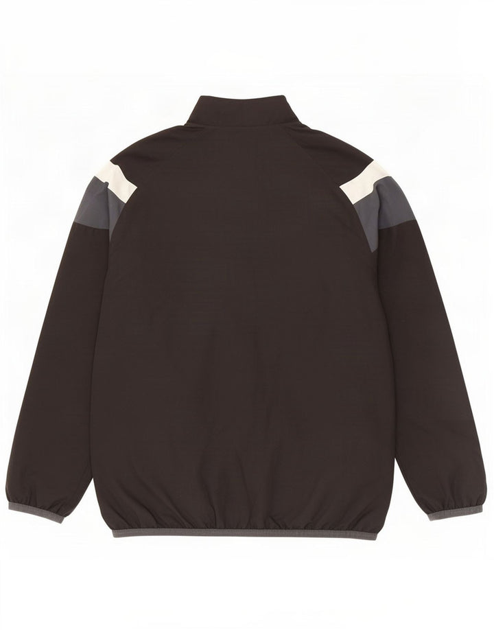 Puma Jungen-Trainingsanzug-Top-Jacke, 11–12 Jahre, schwarzes Farbblock-Polyester