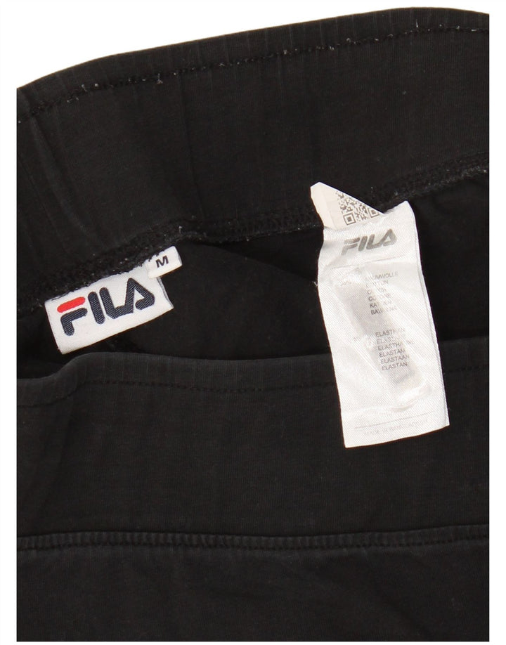 FILA Damen Graphic Leggings UK 14 Mittelschwarze Baumwolle