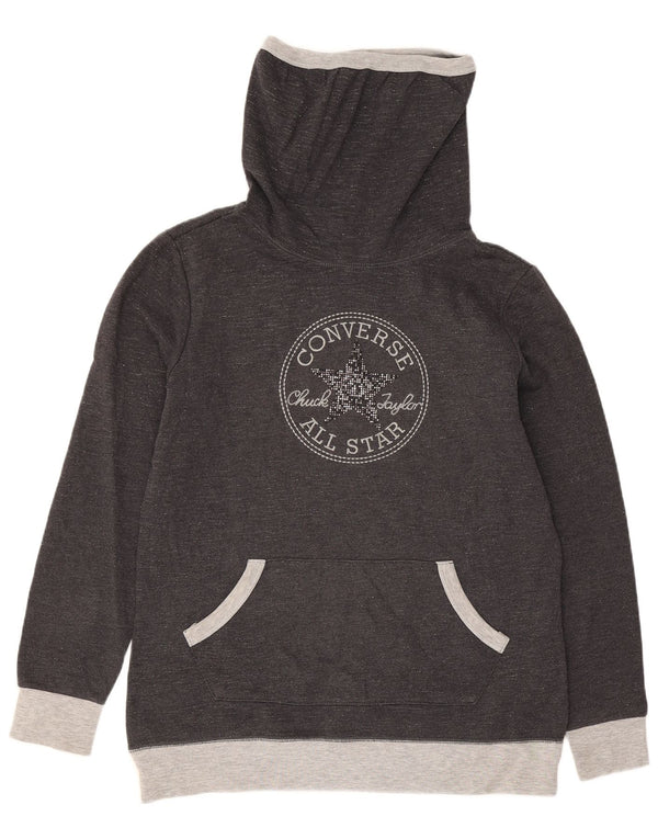 Converse Damen Grafik-Sweatshirtpullover UK 10 Small Grau Farbblock