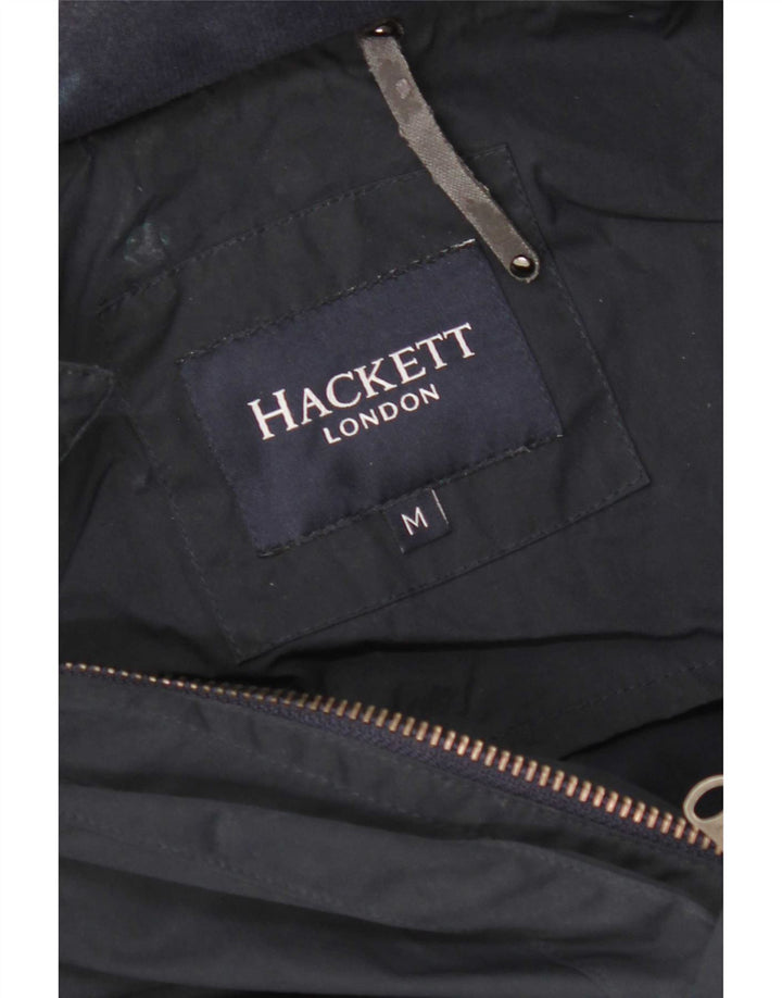 Hackett Herren-Zweireihermantel, UK 38, mittelmarineblaues Nylon
