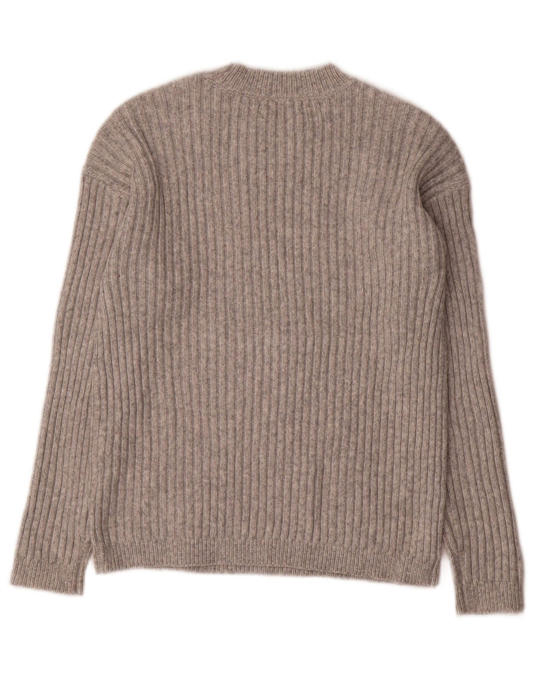 Marks & Spencer Damen-Pullover mit Rundhalsausschnitt, Gr. 6, XS, Grau, Polyester