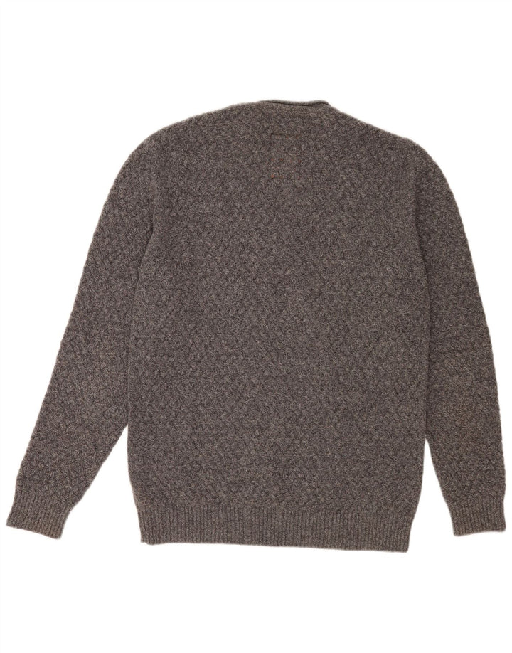 Barbour Herren-Pullover mit Rundhalsausschnitt, kleine graue Wolle