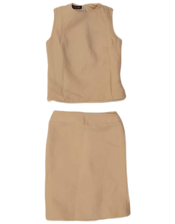 Mila Schon Damen 2-teiliges Rockset IT 42 Medium W26 Beige Wolle
