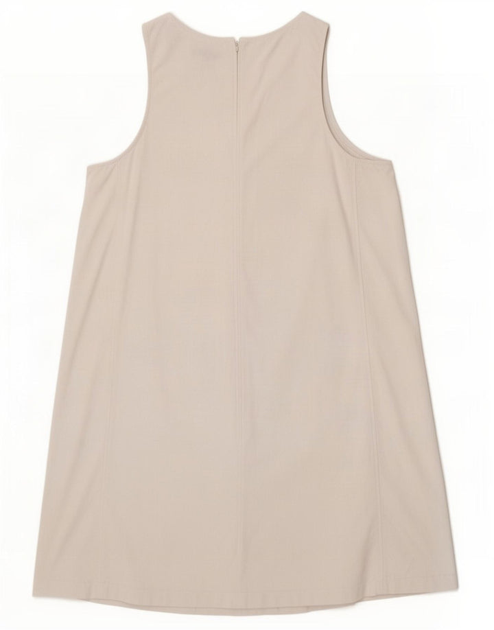 Marks & Spencer Damen Ärmelloses Basic-Kleid UK 12 Mittelweißes Leinen
