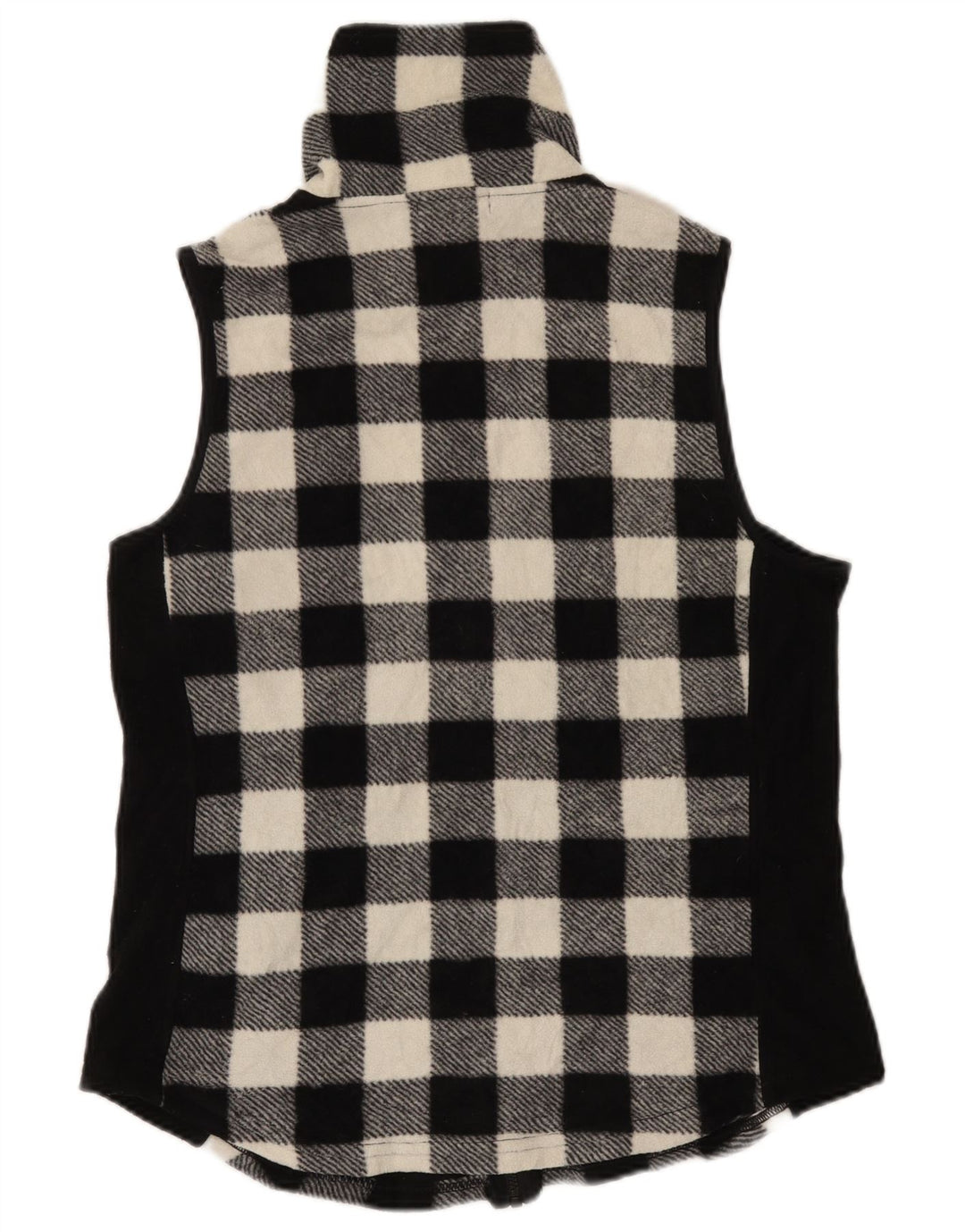 Chaps Damen Fleeceweste UK 16 Large Black Gingham Polyester