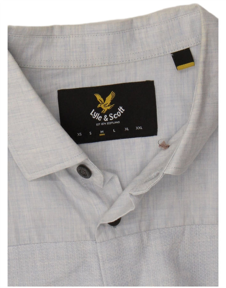 LYLE & SCOTT Herrenhemd Mittelblau gestreift