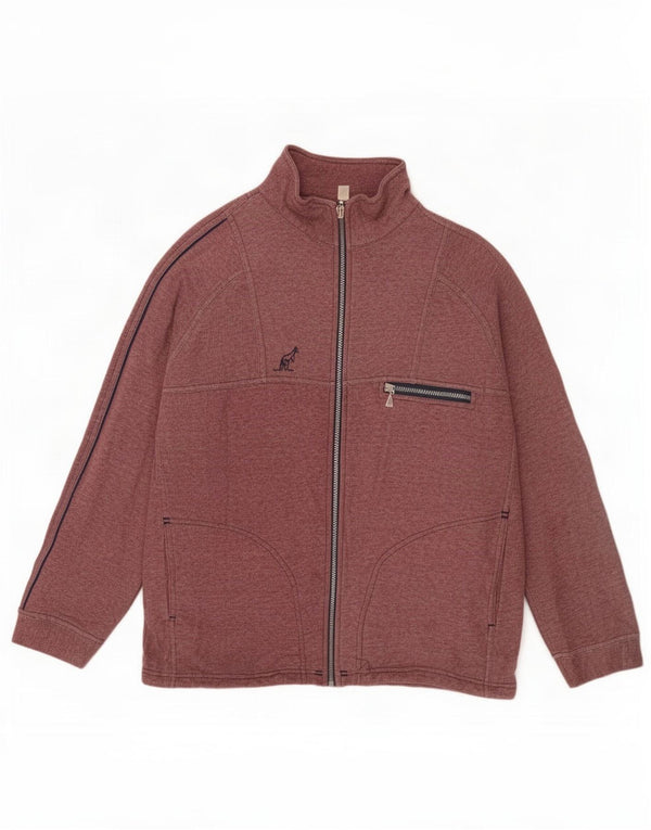 AUSTRALIAN L'ALPINA Herren-Trainingsanzug-Top-Jacke IT 46 Small Burgundy