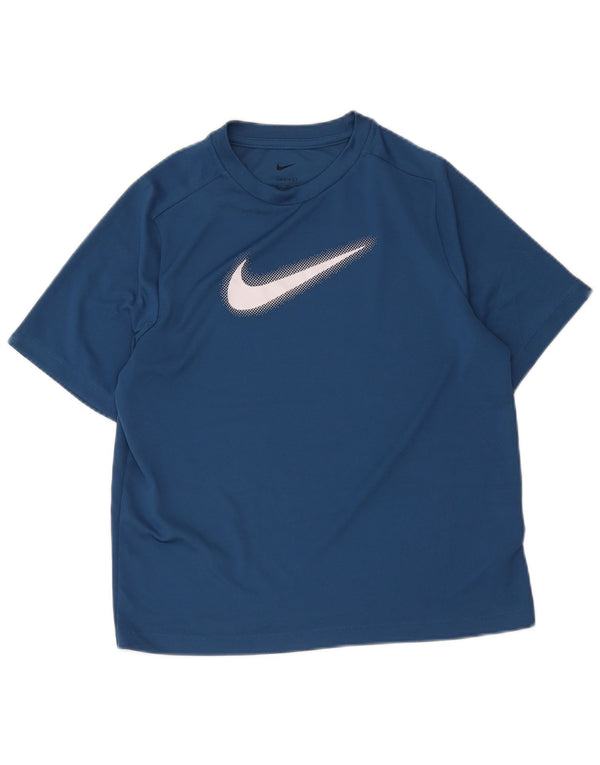 Nike Dri Fit Grafik-T-Shirt für Jungen, 13–14 Jahre, XL, Marineblau, Polyester