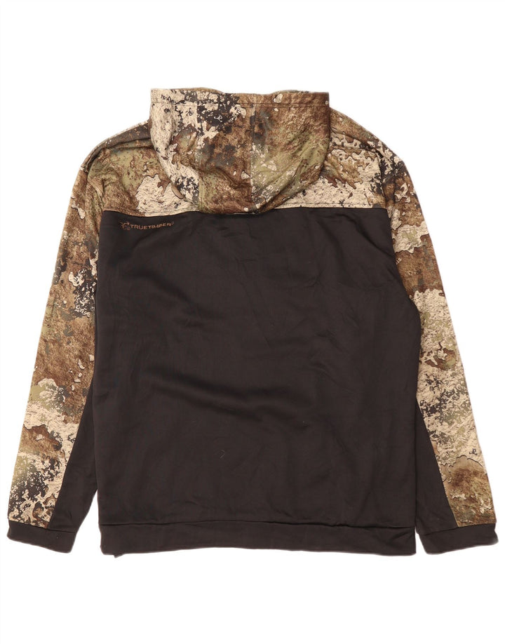 TRUE TIMBER Herren-Kapuzenpullover mit Grafik, groß, schwarzes Camouflage-Polyester