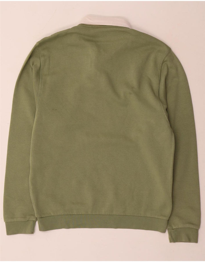 Nike Herren-Sweatshirt mit Polokragen, Größe S, grüne Baumwolle