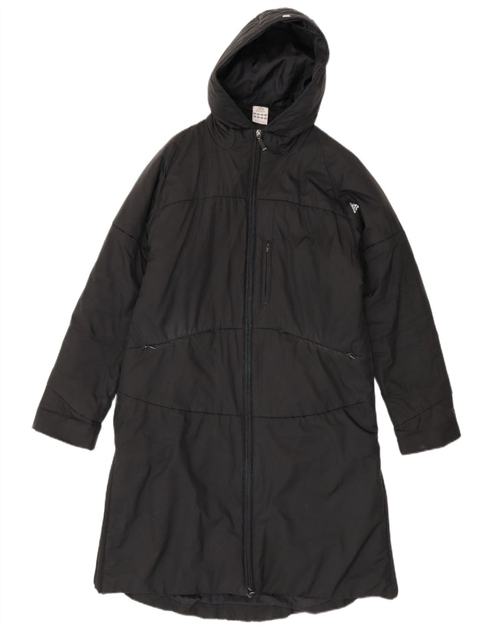 Adidas Damen Kapuzenmantel, gepolstert, UK 14, mittelschwarz, Polyester
