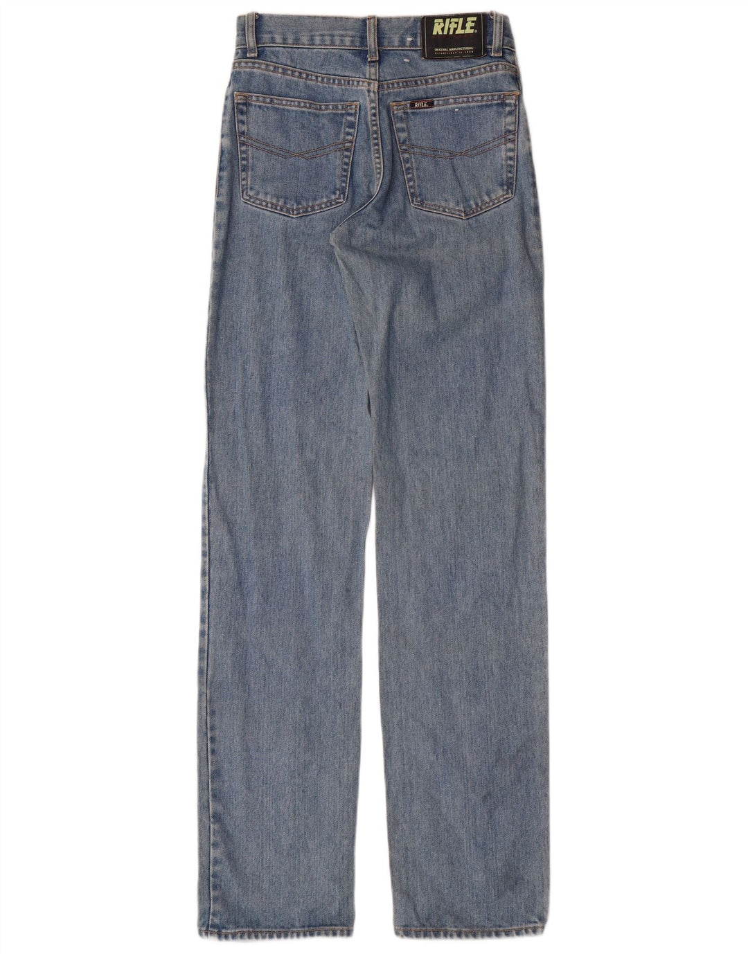 RIFLE Damen Straight Jeans W29 L34 Blaue Baumwolle