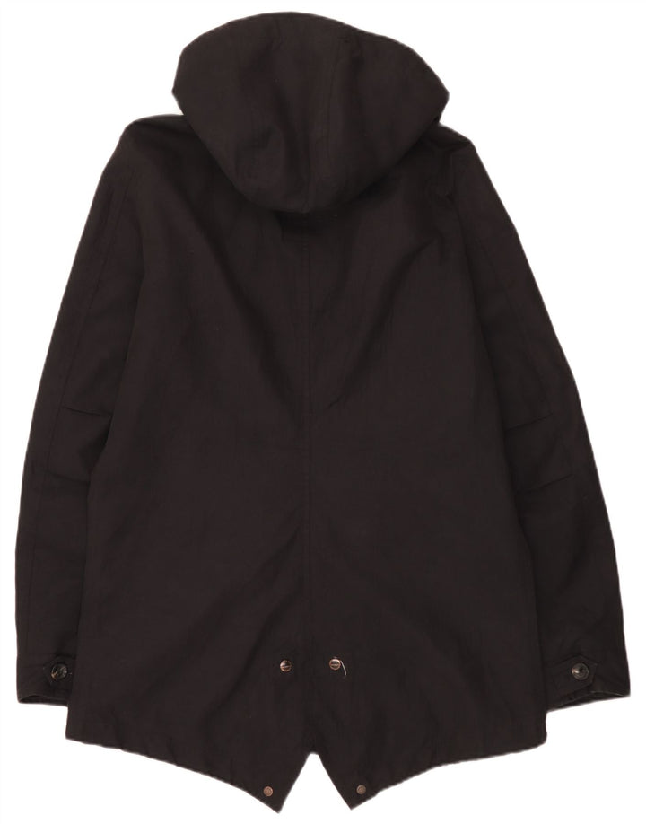 Scotch & Soda Herren Parka mit Kapuze, UK 40, Größe L, Schwarz, Polyester
