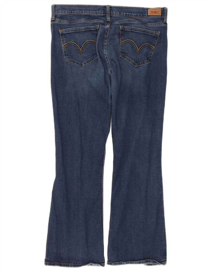 Levi's Damen 524 Too Superlow Bootcut Jeans Größe 13 Large W34 L28 Blau