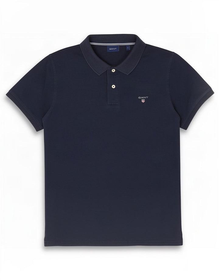 Gant Herren-Poloshirt, groß, marineblau, Baumwolle