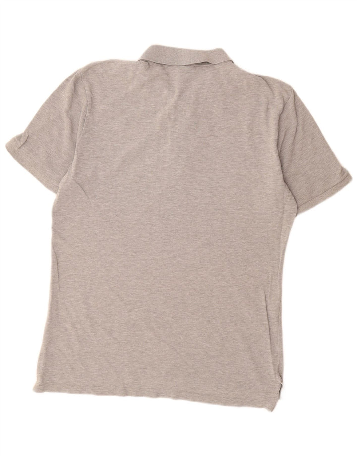 Nike Herren-Poloshirt aus mittelgrau gefleckter Baumwolle