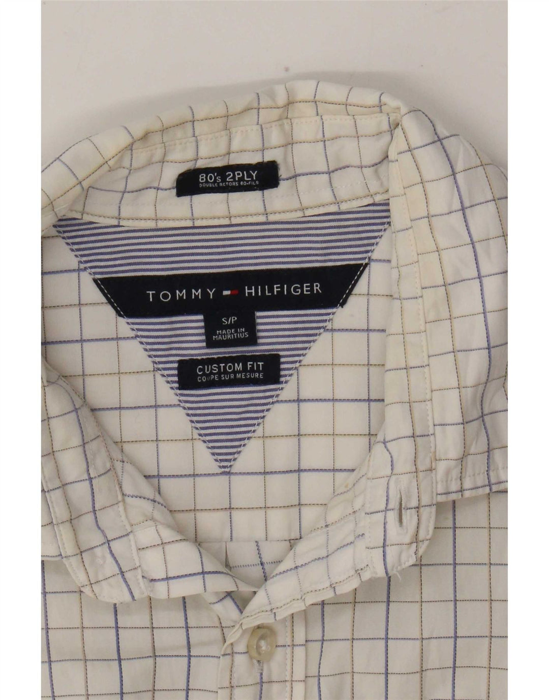 Tommy Hilfiger Herren-Hemd mit individueller Passform, klein, weiß kariert