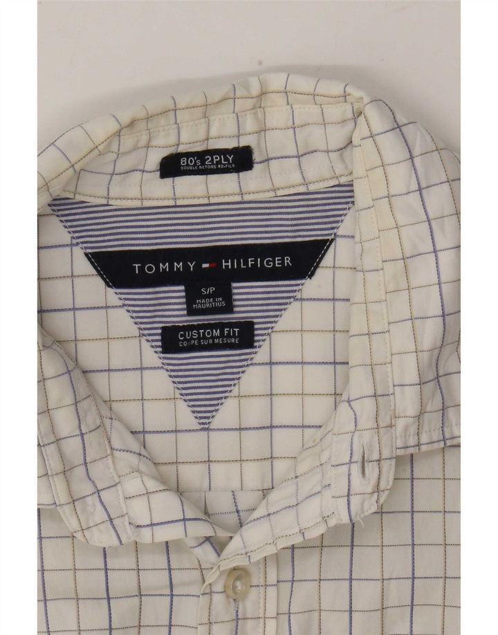Tommy Hilfiger Herren-Hemd mit individueller Passform, klein, weiß kariert
