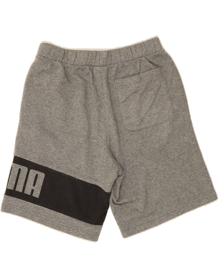 PUMA Mens Graphic Sport Shorts Medium Grey Colourblock Cotton Vintage Puma and Second-Hand Puma from Messina Hembry 