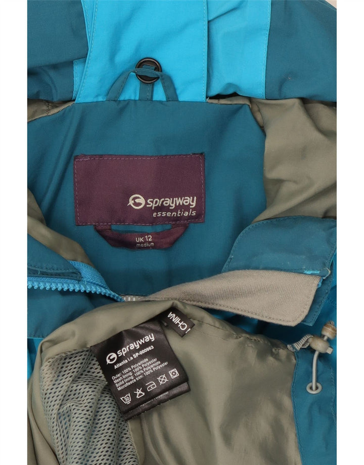 Sprayway Damen-Windbreakerjacke mit Kapuze, UK 12, mittelblau, Farbblock