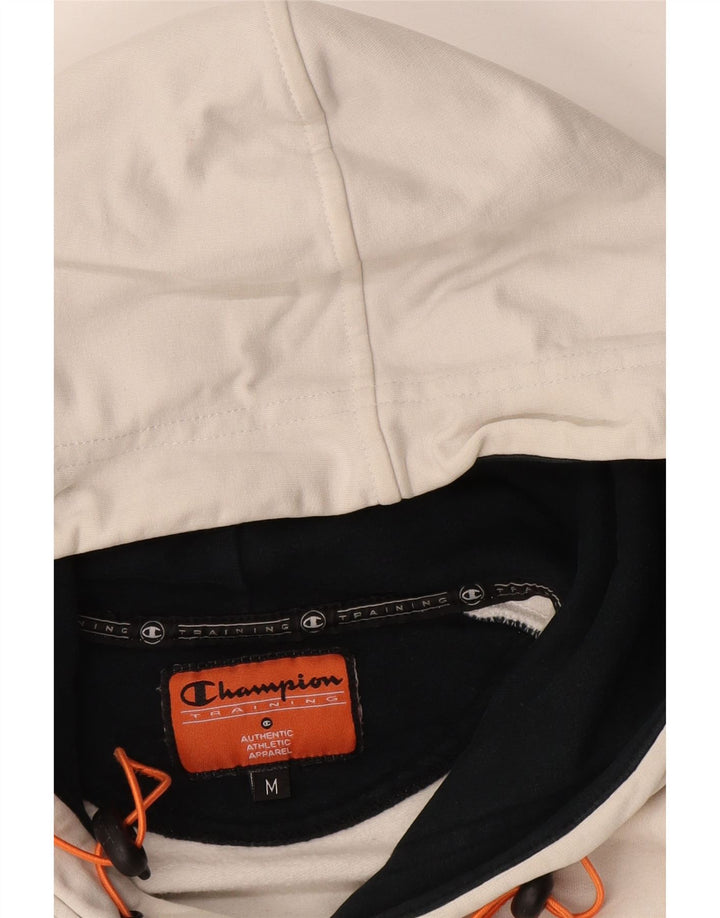CHAMPION Herren-Kapuzenpullover mit Grafik, Medium, gebrochenes Weiß