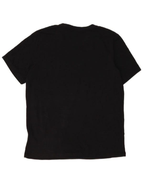 Nike Herren Dri Fit T-Shirt Top Large Schwarz Baumwolle