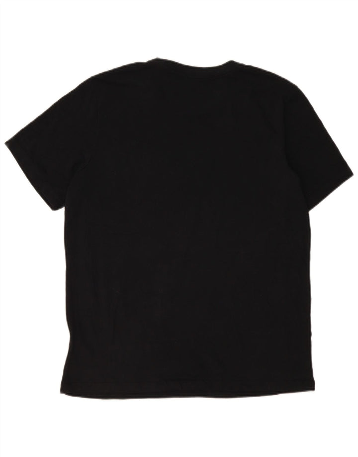Nike Herren Dri Fit T-Shirt Top Large Schwarz Baumwolle