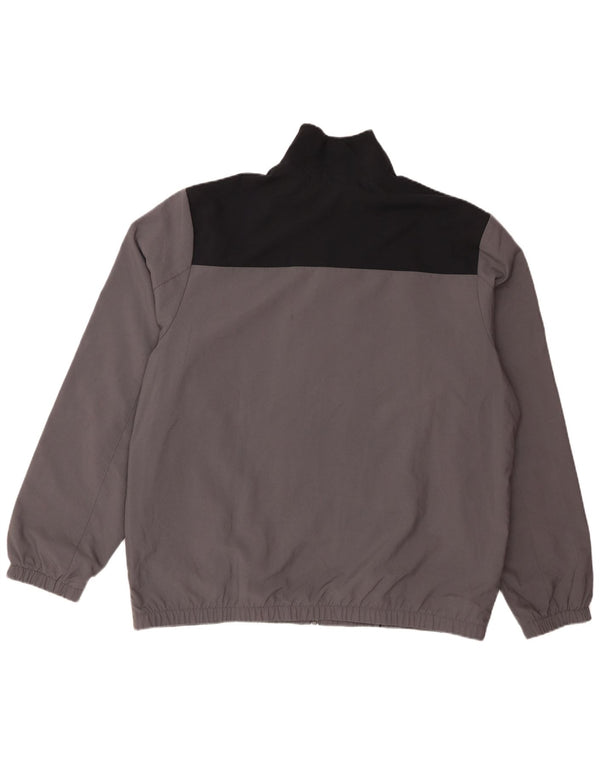 Nike Herren-Trainingsanzugoberteil, Jacke, 2XL, graues Colourblock-Polyester