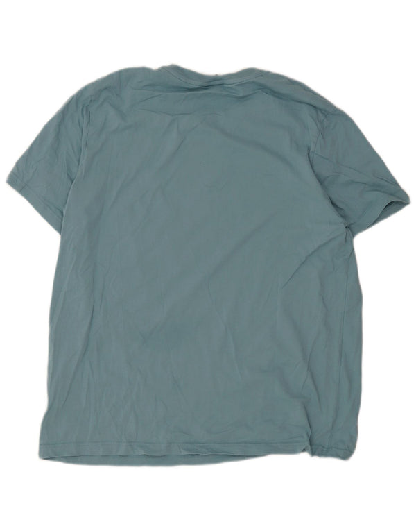 Nike Herren Grafik T-Shirt Top 2XL Blau Baumwolle