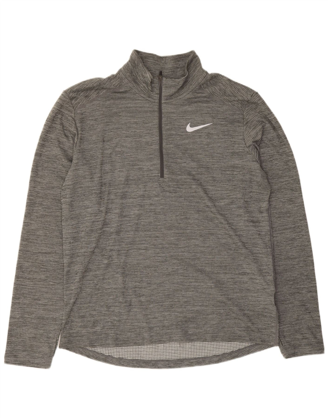 Nike Herren Dri Fit Pullover-Trainingsanzugoberteil mit Reißverschluss, Größe L, Grau meliert