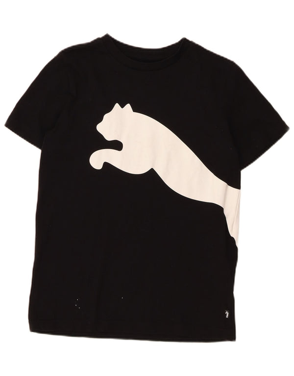 Puma Mädchen Grafik T-Shirt Top 13-14 Jahre Schwarz