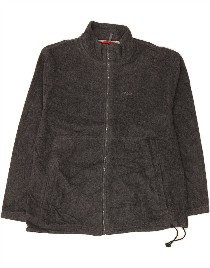 IZOD Mens Fleece Jacket UK 42 XL Grey Polyester Vintage Izod and Second-Hand Izod from Messina Hembry 