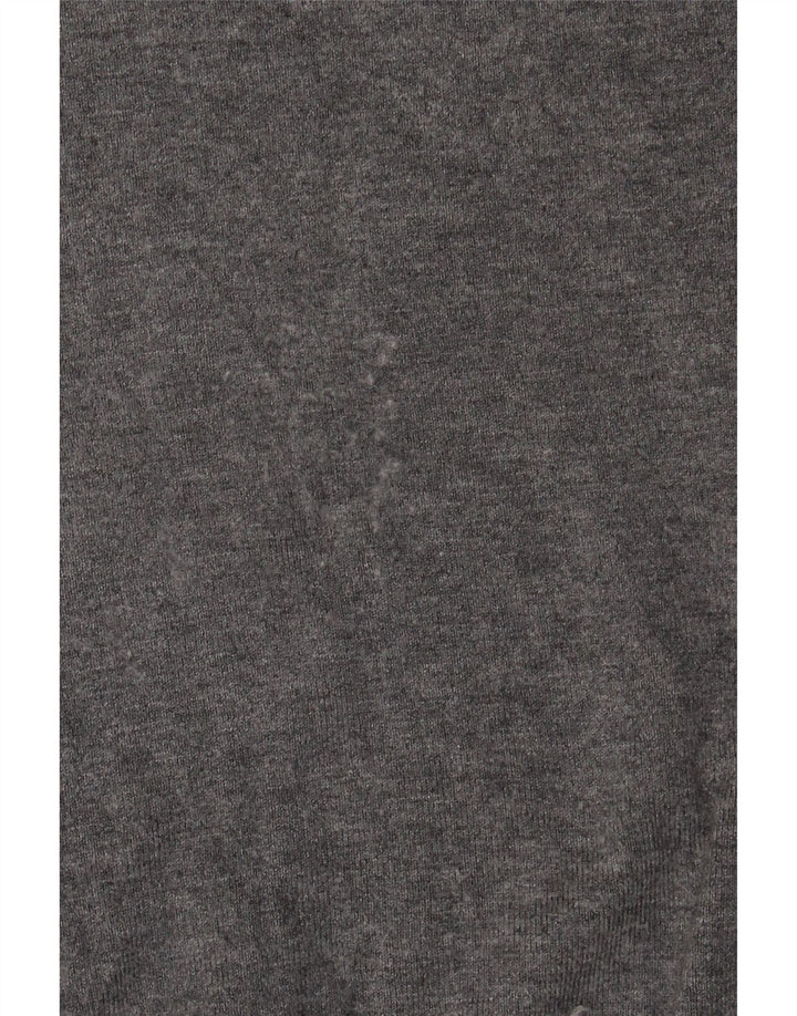 Zara Damen-Pullover mit V-Ausschnitt, Gr. 42, Größe L, grau, Viskose